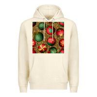 Sandshell christmas ornaments and leopard seamless pattern Premium Hoodie - BundleAndBundleShop