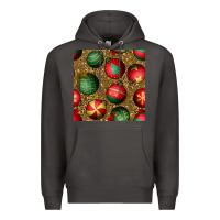 Smoke christmas ornaments and leopard seamless pattern Premium Hoodie - BundleAndBundleShop