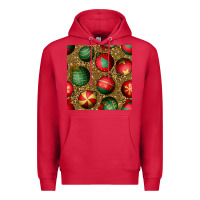 Cardinal christmas ornaments and leopard seamless pattern Premium Hoodie - BundleAndBundleShop