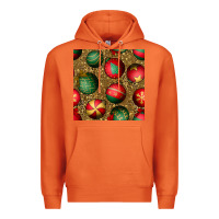 Carrot christmas ornaments and leopard seamless pattern Premium Hoodie - BundleAndBundleShop