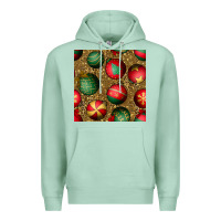 Seafoam christmas ornaments and leopard seamless pattern Premium Hoodie - BundleAndBundleShop