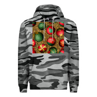 Slate Camo christmas ornaments and leopard seamless pattern Premium Hoodie - BundleAndBundleShop