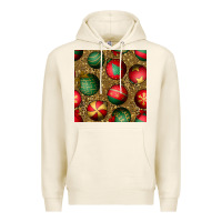 Tofu christmas ornaments and leopard seamless pattern Premium Hoodie - BundleAndBundleShop