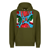 Army Green christmas clothes seamless pattern Premium Hoodie - BundleAndBundleShop