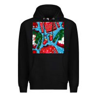 Black christmas clothes seamless pattern Premium Hoodie - BundleAndBundleShop