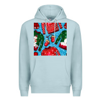 Blue Mist christmas clothes seamless pattern Premium Hoodie - BundleAndBundleShop