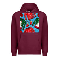 Burgundy christmas clothes seamless pattern Premium Hoodie - BundleAndBundleShop