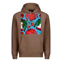 Chestnut christmas clothes seamless pattern Premium Hoodie - BundleAndBundleShop
