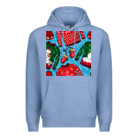 Colony Blue christmas clothes seamless pattern Premium Hoodie - BundleAndBundleShop