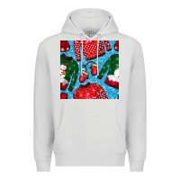 Dove Grey christmas clothes seamless pattern Premium Hoodie - BundleAndBundleShop