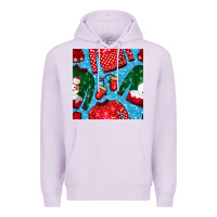 Lilac christmas clothes seamless pattern Premium Hoodie - BundleAndBundleShop