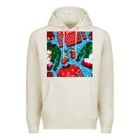 Oatmeal Heather christmas clothes seamless pattern Premium Hoodie - BundleAndBundleShop