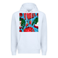 White christmas clothes seamless pattern Premium Hoodie - BundleAndBundleShop