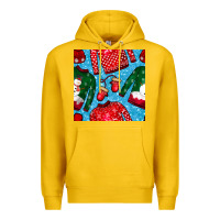 Lemon christmas clothes seamless pattern Premium Hoodie - BundleAndBundleShop