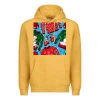 Mustard christmas clothes seamless pattern Premium Hoodie - BundleAndBundleShop