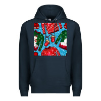 Navy christmas clothes seamless pattern Premium Hoodie - BundleAndBundleShop