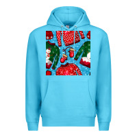Ocean Blue christmas clothes seamless pattern Premium Hoodie - BundleAndBundleShop