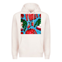 Pale Pink christmas clothes seamless pattern Premium Hoodie - BundleAndBundleShop