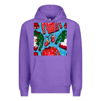 Purple christmas clothes seamless pattern Premium Hoodie - BundleAndBundleShop