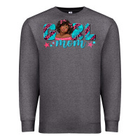 Charcoal Heather girl mom afro black girl Premium Sweatshirt - texasbilliewilder