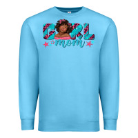Ocean Blue girl mom afro black girl Premium Sweatshirt - texasbilliewilder