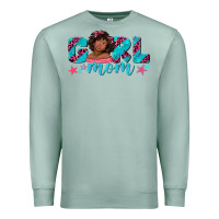 Seafoam girl mom afro black girl Premium Sweatshirt - texasbilliewilder