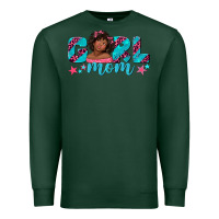 Sports Green girl mom afro black girl Premium Sweatshirt - texasbilliewilder