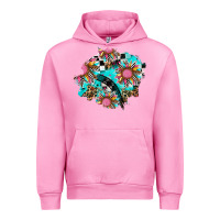 Fuchsia Pink race sunflower patches Urban Hoodie - AdoDesignShop