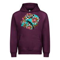 Mauve Wine race sunflower patches Urban Hoodie - AdoDesignShop