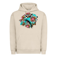 Pigment French Oak race sunflower patches Urban Hoodie - AdoDesignShop