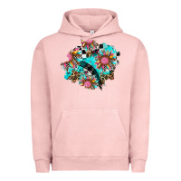 Pigment Salmon race sunflower patches Urban Hoodie - AdoDesignShop