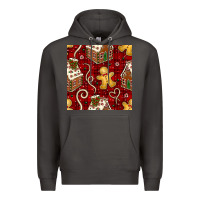 Smoke christmas gingerbread cookie house seamless pattern Premium Hoodie - BundleAndBundleShop