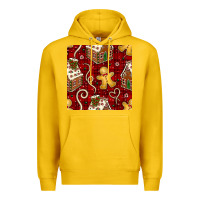 Lemon christmas gingerbread cookie house seamless pattern Premium Hoodie - BundleAndBundleShop