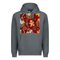 Rock christmas gingerbread cookie house seamless pattern Premium Hoodie - BundleAndBundleShop