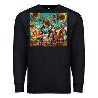 Black western horses Premium Sweatshirt - Zillion Design Studio