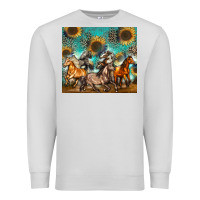 Dove Grey western horses Premium Sweatshirt - Zillion Design Studio