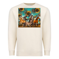 Sandshell western horses Premium Sweatshirt - Zillion Design Studio