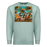 Seafoam western horses Premium Sweatshirt - Zillion Design Studio