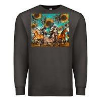 Smoke western horses Premium Sweatshirt - Zillion Design Studio
