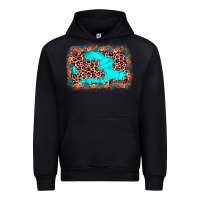 Black easter Leopard turquoise background Urban Hoodie - JahusDesignShop