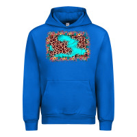 Cobalt easter Leopard turquoise background Urban Hoodie - JahusDesignShop