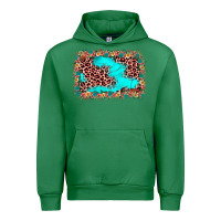 Emerald easter Leopard turquoise background Urban Hoodie - JahusDesignShop