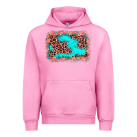 Fuchsia Pink easter Leopard turquoise background Urban Hoodie - JahusDesignShop