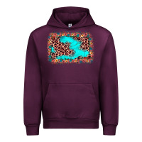 Mauve Wine easter Leopard turquoise background Urban Hoodie - JahusDesignShop