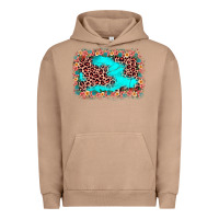 Pigment Burro easter Leopard turquoise background Urban Hoodie - JahusDesignShop