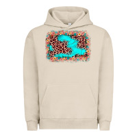 Pigment French Oak easter Leopard turquoise background Urban Hoodie - JahusDesignShop