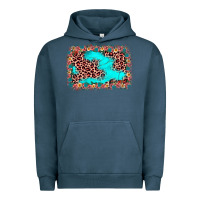 Pigment Midnight Navy easter Leopard turquoise background Urban Hoodie - JahusDesignShop