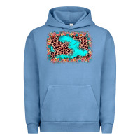 Pigment Pebble Blue easter Leopard turquoise background Urban Hoodie - JahusDesignShop