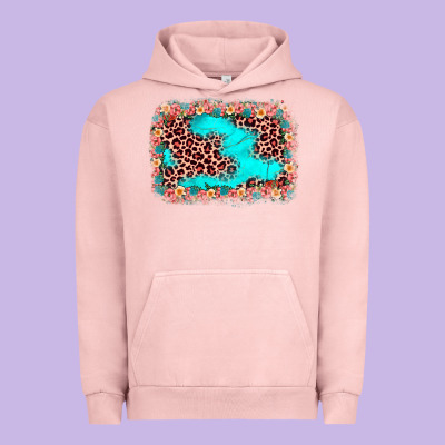 Easter Leopard Turquoise Background Urban Hoodie Designed By Jahusdesignshop