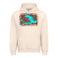 Sandshell easter Leopard turquoise background Urban Hoodie - JahusDesignShop